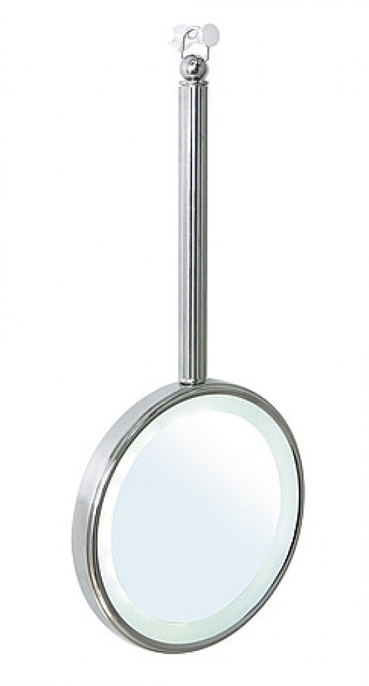 Bravat by Dietsche 411510 - LED Hand & Stand Doppel Kosmetikspiegel "PEONIA", 5x Vergößerung + Normal, Ø15cm, verchromt